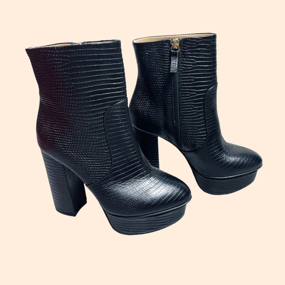 Jerome C. Rousseau Black Ankle Boots